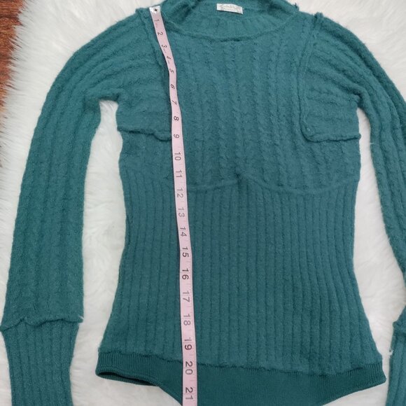 Free People Intimately Boho Keep Me Warm Knit Stretch Bodysuit Women's Small - Picture 12 of 14